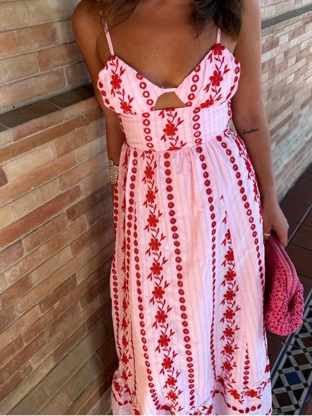 ZARA viral embroidered long dress